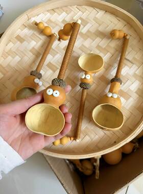 【手作葫芦新玩法】文玩葫芦勺子手工工艺品水瓢葫芦瓢米勺咖啡勺