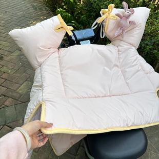 纯色挡风被电动车冬季加绒加厚防水防寒电瓶摩托车爱玛雅迪通用款