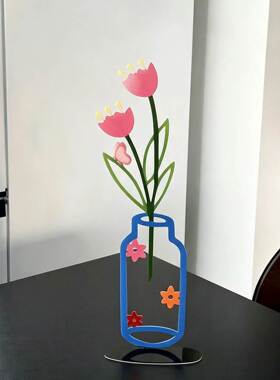 【新家的100个快递】多巴胺2d花瓶摆件创意客厅桌面装饰家居好物