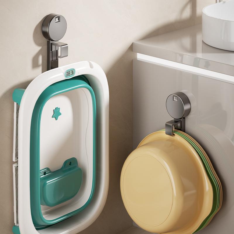 洗脸盆挂钩免打孔卫生间面盆澡盆收纳挂架浴室壁挂式吸盘洗手间架