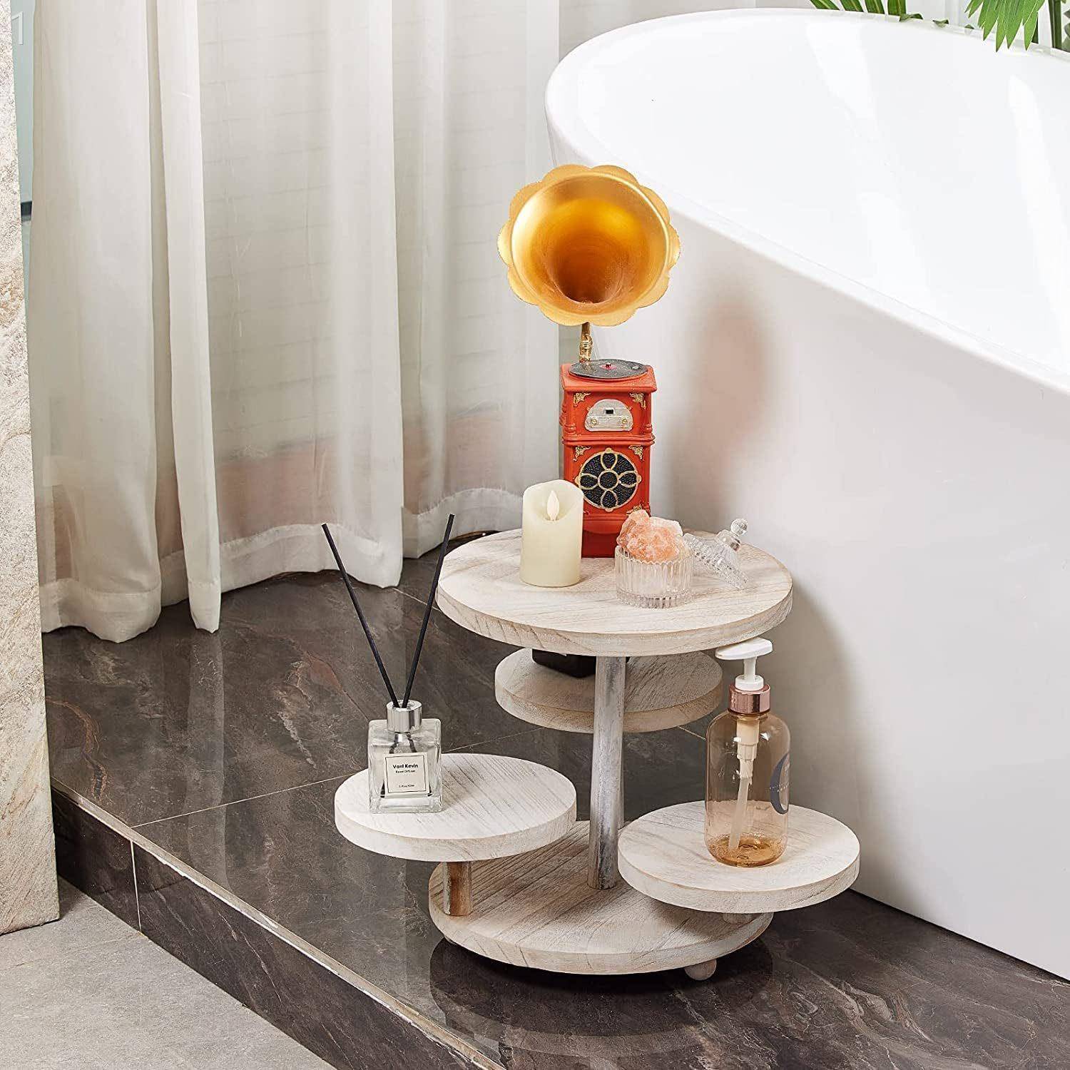 实木多层蛋糕摆台甜品展示架 纸杯蛋糕收纳架 饰品手办展示道具