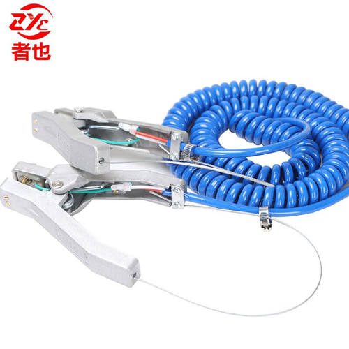 者也防静电夹接地夹加油站报警器夹子油罐车独立式防爆静电接地钳