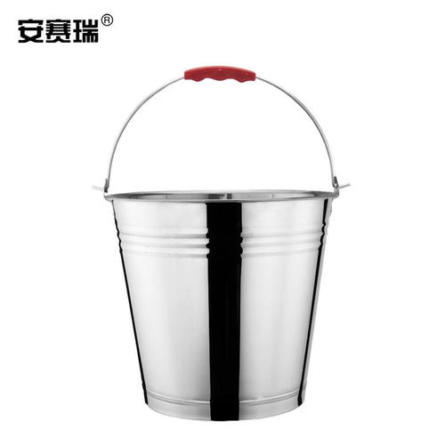 安赛瑞不锈钢水桶洗车桶拖把桶拎水桶冰桶油桶洗车桶5L22cm27352