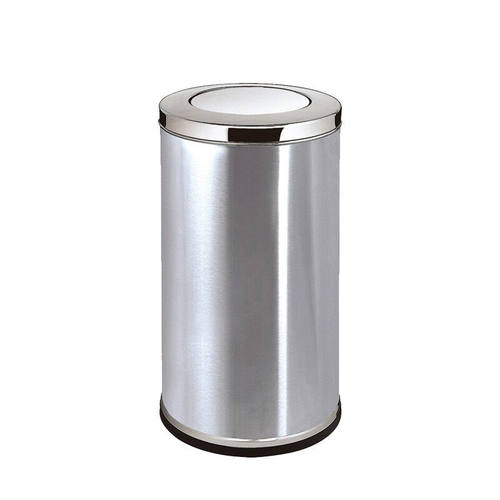 劳保佳垃圾桶定制圆形不锈钢垃圾桶带内桶室内商场工业翻盖港式桶