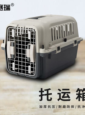 安赛瑞透气航空箱外出便携手提猫狗宠物托运箱带提手小号5E00084