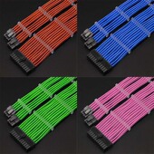 骨咖GEX750 1200电源定制模组线硅胶线镀银编织包网线 850