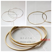 3072C DIY配件饰品黄铜原坯毛坯40mm圆铜管圈 圈 环 扁圈 圆圈