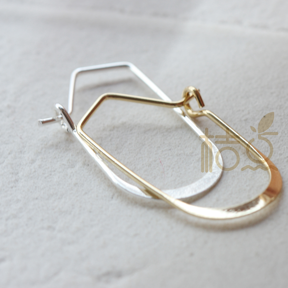 黄铜手工异形耳环diy饰品