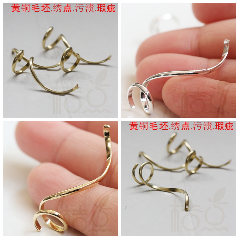 DIY饰品铜配件41*12.3mm 纽棒 螺旋 吊坠挂件 几何图形(3862C)