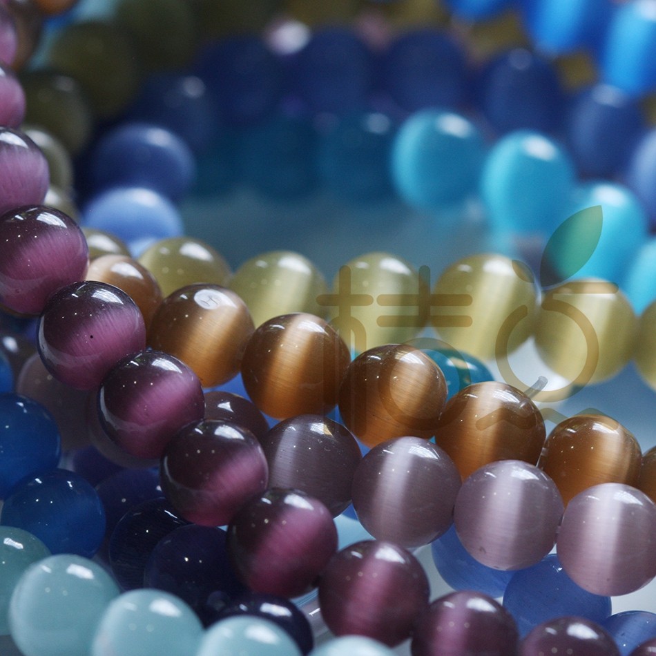 桔点手工 国产水晶 圆珠 7mm 玻璃珠 diy材料配件 配珠直孔(g225)