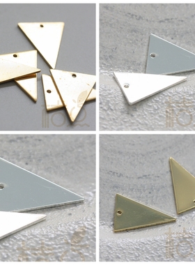 DIY饰品铜配件19*18mm三角形 铜片 吊坠 挂饰 几何图形(4041C)