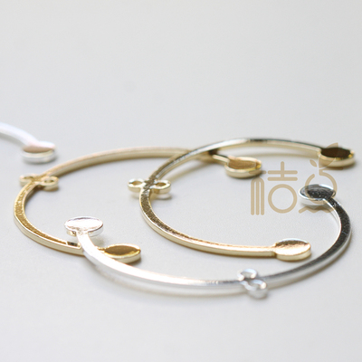 diy饰品圆片时尚风耳环铜配件