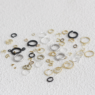 DIY饰品配件 黄铜原坯 多尺寸 光圈 开口圈 圆圈 环 麻花 连接圈