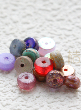 DIY饰品配件串珠散珠捷克进口玻璃珠古色古珠隔珠6x3mm(NVA-32)