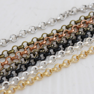 DIY饰品配件电镀厚金银铜链古色配链Rolo.3mm BL3.0