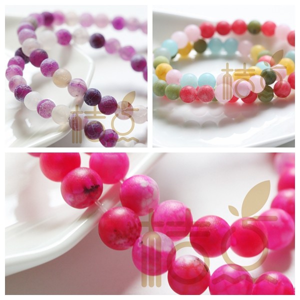 diy饰品半宝石磨砂散珠