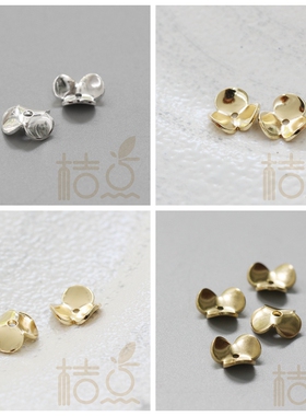 DIY饰品铜配件9.4*3mm花托 珠托  珠帽 几何图形 花瓣(4028C)