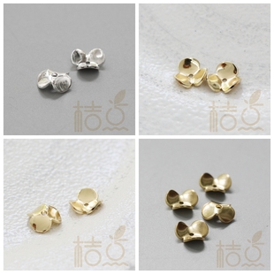 珠帽 珠托 几何图形 花瓣 DIY饰品铜配件9.4 4028C 3mm花托