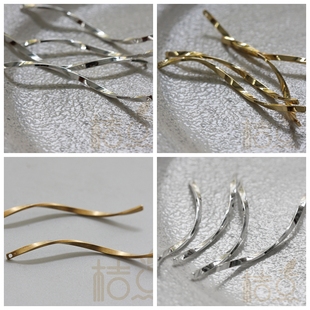 2mm扭曲长棍 4079C 棒 几何图形 耳饰 DIY饰品铜配件53