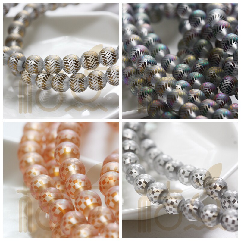 桔点手工 国产水晶 圆珠 直孔 彩光 8mm diy材料配件(g222a)