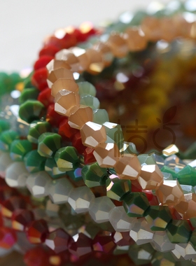 国产水晶玻璃珠 直孔4*3mm 菱形 尖珠 DIY材料配件(G293)