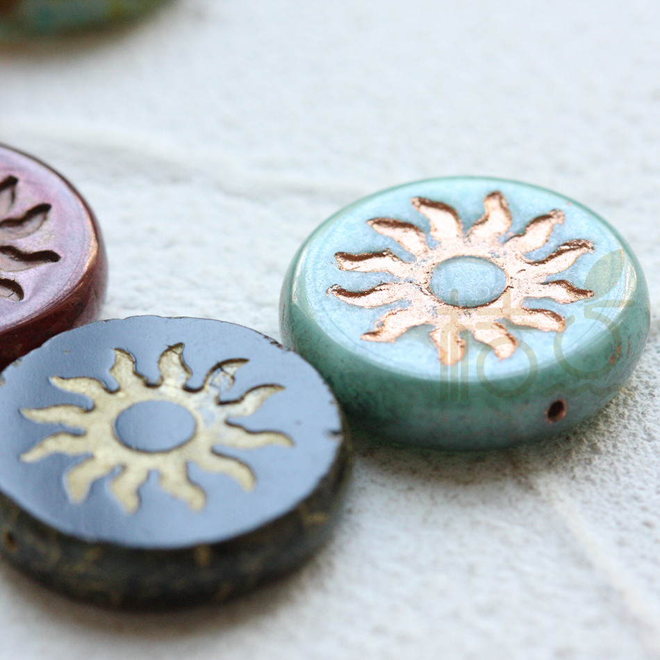 DIY饰品配件串珠捷克进口玻璃珠古色古珠太阳圆片(NVA-27),饰品/流行首饰/时尚饰品新,其他DIY饰品配件,淘宝优惠券,粉丝福利购,淘宝优惠卷