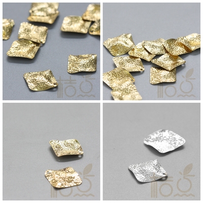 饰品黄铜配件菱形镀金镀银