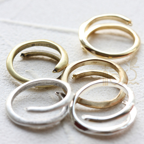 diy饰品黄铜配件22mm镀厚金戒指