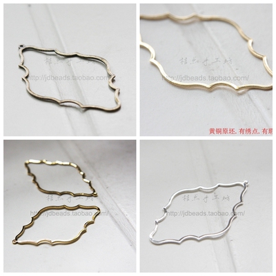 diy饰品黄铜配件52*31mm镀厚云朵