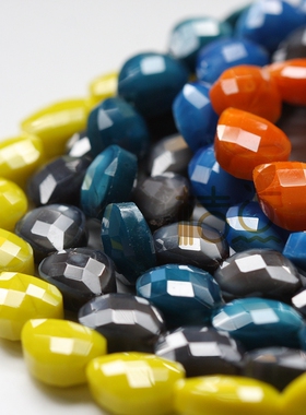 DIY材料配件 国产水晶 瓷色 实色 刻面 水滴 14*10mm 串珠(G296)