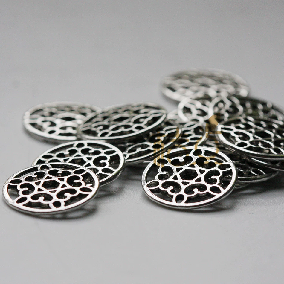 [DIY jewelry alloy accessory leaf hollow tree leaf antique silver antique bronze vintage plant Ins(A17)]