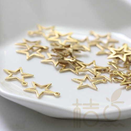 黄铜五角星吊坠挂件diy饰品