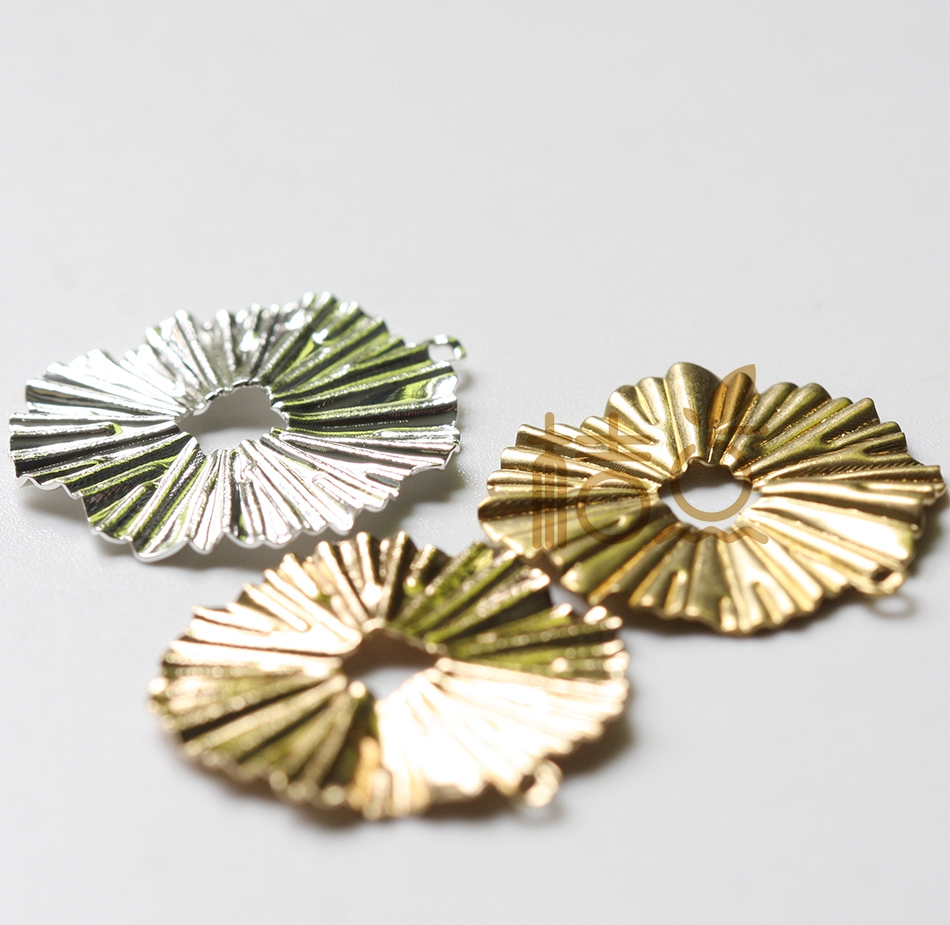 黄铜几何图形圆片设计感diy饰品