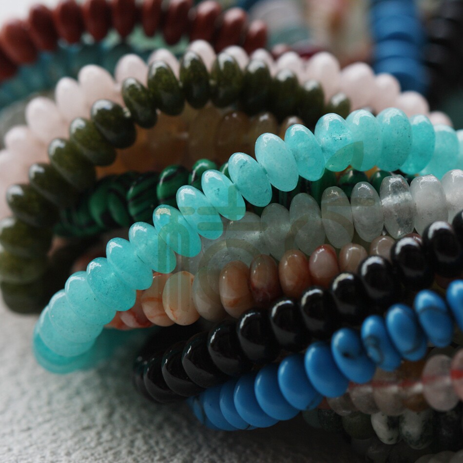 DIY饰品配件 散珠 配珠 半宝石 碟片 扁珠 算盘珠 隔珠配珠(G402)