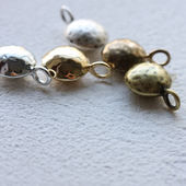 4719C DIY饰品黄铜配件16 吊坠 挂件 11mm镀厚银镀厚金 圆形