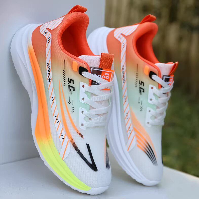 正品乔舟男鞋春季新款网面透气运动鞋学生超轻减震软底跑步鞋男款