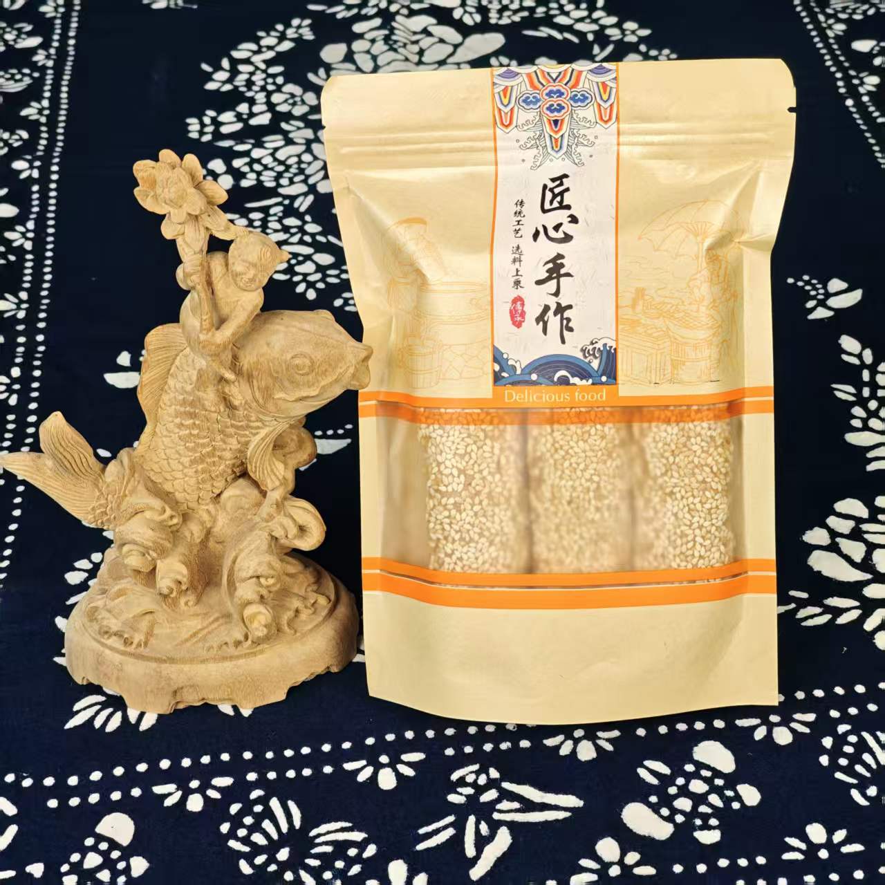 【儒通人家】正宗南通特产手工脆饼经典原味180克袋装下午茶糕点