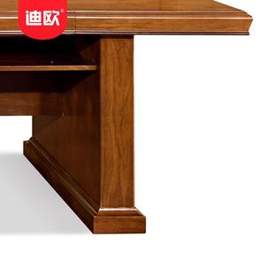 定媒体办公长简易多会议洽桌谈台会S906C24H制客接待桌开会大板主