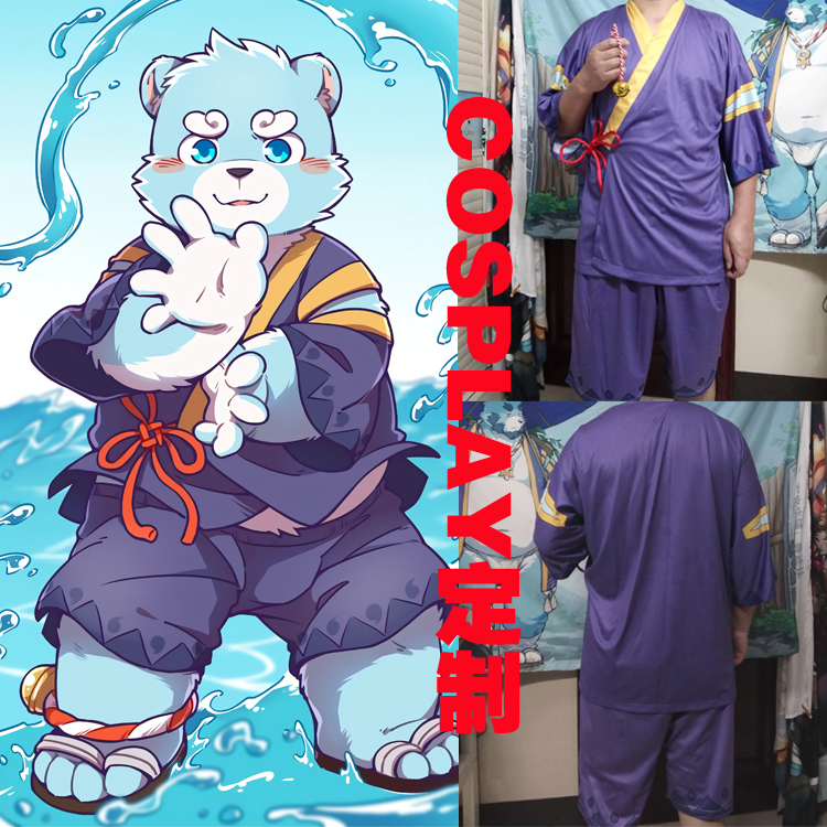 来图定制做COSPLAY衣服装Furry兽人全兽出击十泉浩浩和服睡衣浴袍