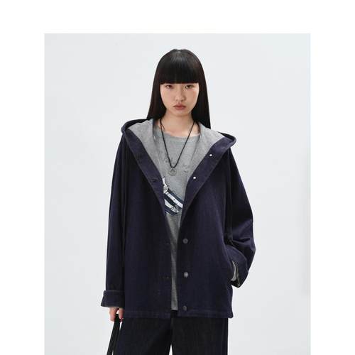 小麦檬2025秋季新款午夜靛蓝丹宁极简牛仔外套上衣4G8212001
