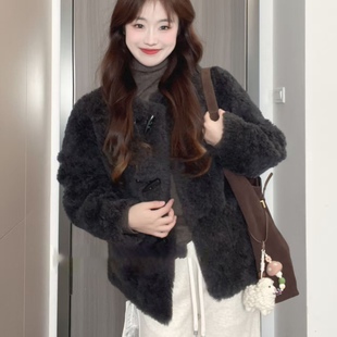 装 新款 可咖棕毛呢外套外套5GA212051 MM麦檬2025秋冬装 商场同款