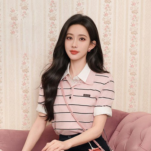 【孟子义同款】诗家氧气感粉Polo针织26夏新款甜美风3H4131921