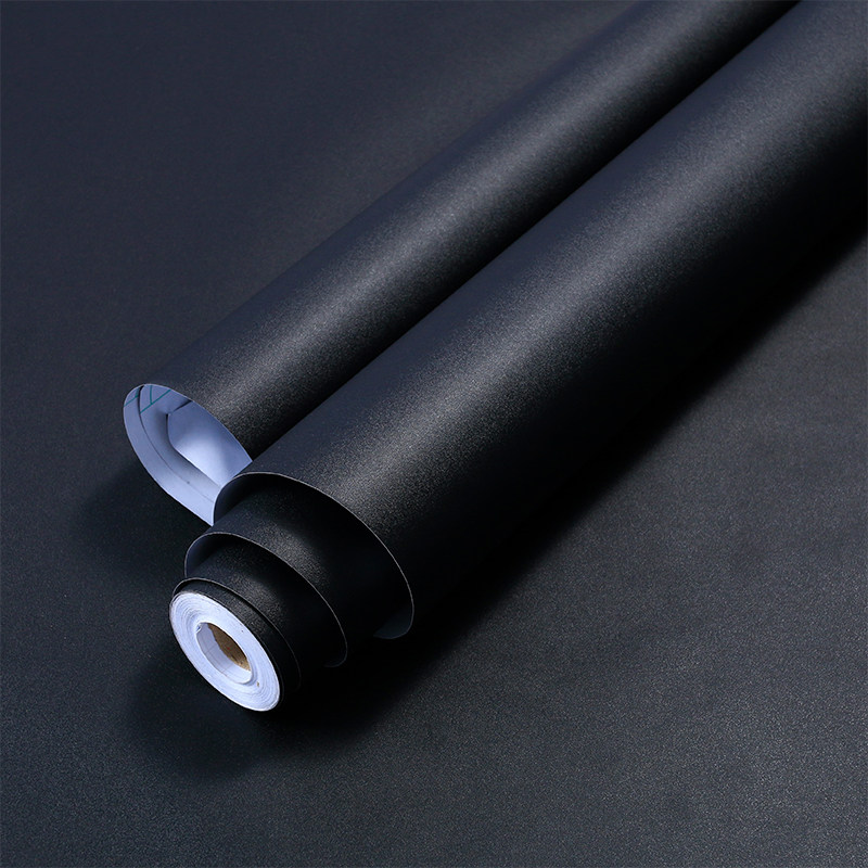 黑色PVC墙纸自粘防水防潮墙面装饰贴纸宿舍纯色贴纸素色即时贴,家装主材,PVC墙纸,淘宝优惠券,粉丝福利购,淘宝优惠卷