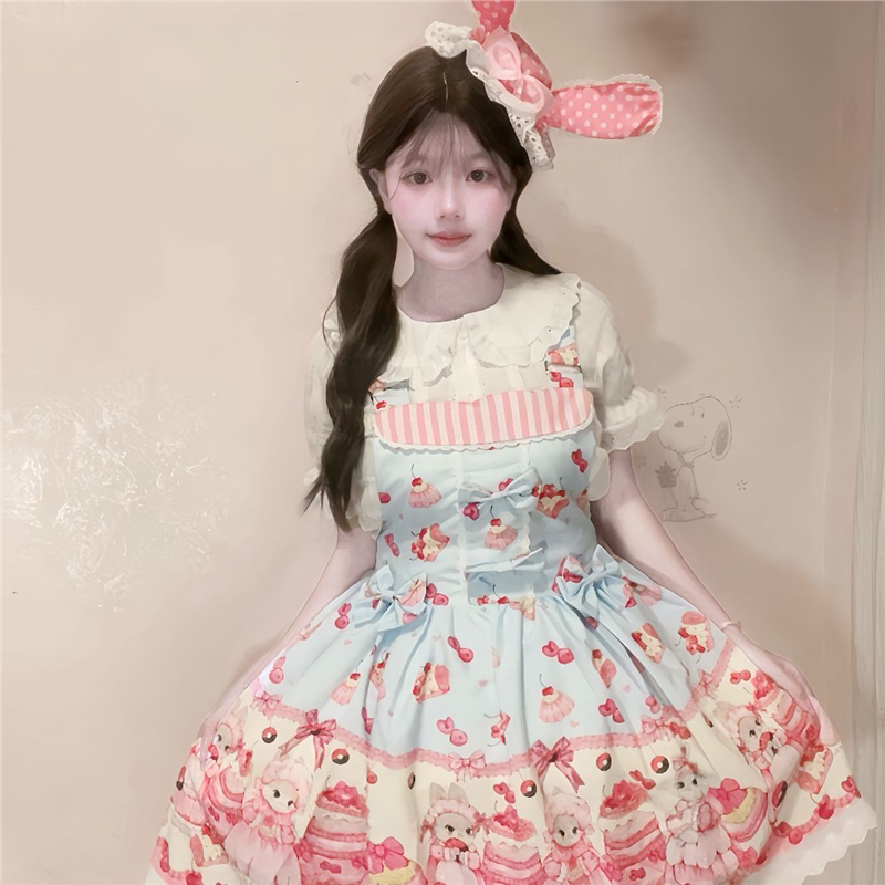 七苒【甜心萌兔】全款lolita原创正品可爱甜美背带裙日常百搭夏天