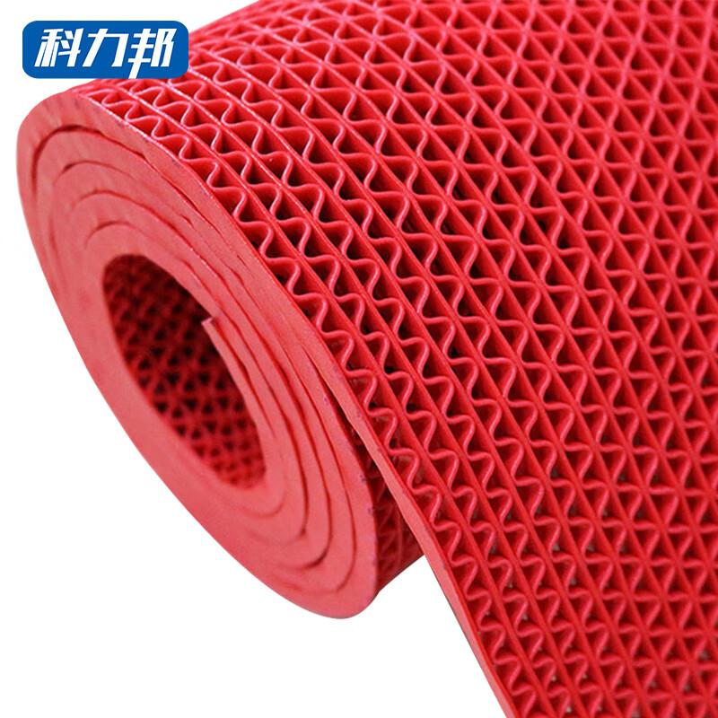 科力邦(Kelibang)PVC镂空防滑地垫S型隔水垫KB12130.9m*1m红色/片