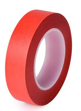 伏兴高粘红色美纹胶纸喷漆遮蔽不残胶PET复合美纹胶耐高温美纹胶6