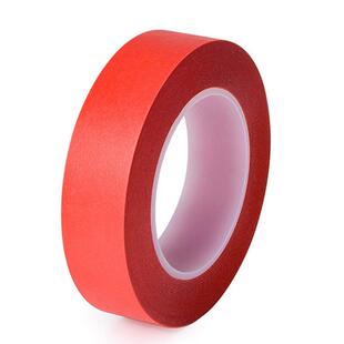 伏兴高粘红色美纹胶纸喷漆遮蔽不残胶PET复合美纹胶耐高温美纹胶6