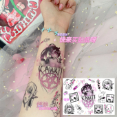 二次元 性感卡通少女辣妹纹身贴防水持久彩色花臂ins甜酷贴纸彩绘