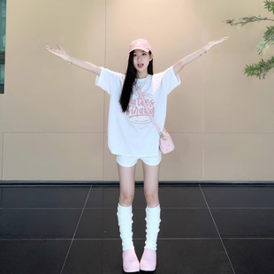 短袖t恤上衣女 2026年新款爆款夏季白色纯棉宽松今年流行漂亮小衫