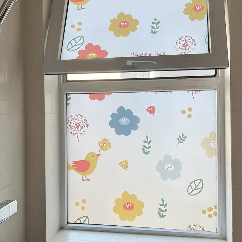 静电玻璃贴纸透光不透明浴室防走光防窥柜门装饰磨砂窗纸贴膜玫瑰,家居饰品,玻璃膜/贴,淘宝优惠券,粉丝福利购,淘宝优惠卷